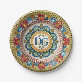 Dolce & Gabbana Chic Luxus auf einer Papierplatte Pappteller