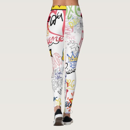 Dolce Gabbana New Season Moderne Typografie Design Leggings (Rückseite)