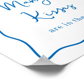 Dolce Vita Brautparty "How many Kisses" Zeichen Poster (Ecke)