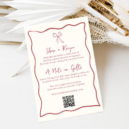 Dolce Vita Brautparty Registry & Rezept Begleitkarte