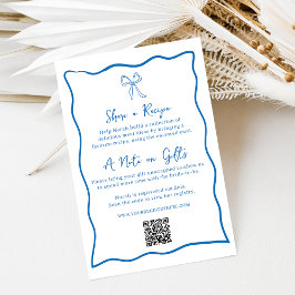 Dolce Vita Brautparty Registry & Rezept Begleitkarte