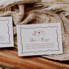 Dolce Vita Brautparty Rezept Anfrage Begleitkarte