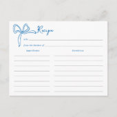 Dolce Vita Brautparty Rezept Card Postkarte (Vorderseite)