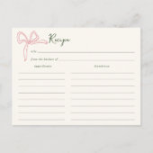 Dolce Vita Brautparty Rezept Card Postkarte (Vorderseite)