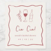 Dolce Vita Brautparty Weinetikett (Einzelnes Label)