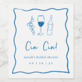 Dolce Vita Brautparty Weinetikett (Einzelnes Label)