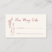 Dolce Vita Bridal Dusche Wine Corks Guess Card Begleitkarte (Vorderseite)