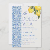 Dolce Vita Couple Coed Polterabend Einladung (Vorderseite)