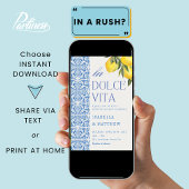 Dolce Vita Couple Coed Polterabend Einladung