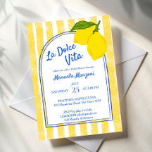 Dolce vita gelbe Lemons Italienisches Brautparty