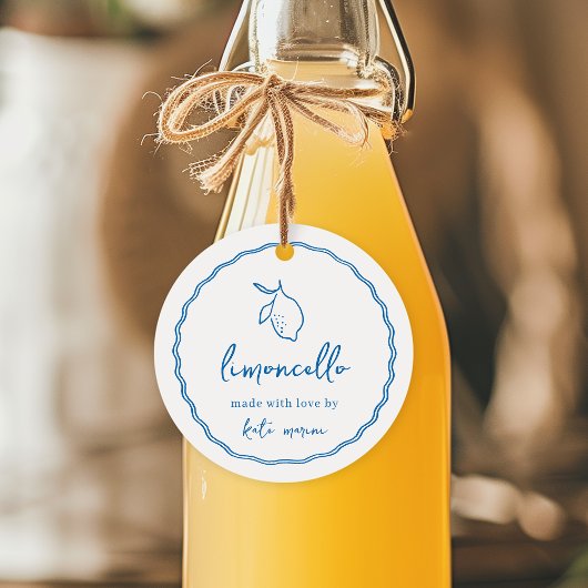 Dolce Vita Handgeschriebene Limoncello Tags Geschenkanhänger