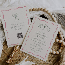 Dolce Vita Handgeschriebenes Brautparty Einladung