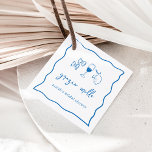 Dolce Vita Handgeschriebenes Brautparty Geschenkanhänger<br><div class="desc">Dieses wunderschöne, inspirierte Brautparty-Design besticht durch handgeschriebene, kursive Schriftzeichen, die mit einer scharfen, in sonniger Blau aufgesetzten Schleifenleiste versehen sind. Handgezeichnete Illustrationen von Krawatte-Pasta, Wein und einer sizilianischen Zitrone ergänzen das Design für einen Sommer Amalfi Küste Look. Diese eleganten mediterranen Brautparty-Gunst-Tags bieten "grazie mille" in handgeschriebenem Skript mit Ihrem Veranstaltungsnamen...</div>