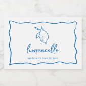 Dolce Vita handgeschriebenes Limoncello-Etikett Schaumweinetikett (Einzelnes Label)