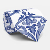 Dolce Vita inspiriertes italienisches Fliesenmuste Krawatte (Gerollt)