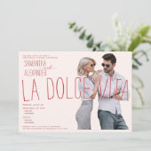 Dolce Vita Italia Polterabend Probe Dinner Einladung (Stehend Vorderseite)