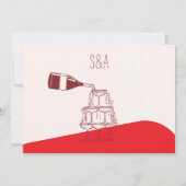 Dolce Vita Italia Polterabend Probe Dinner Einladung (Rückseite)