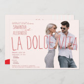 Dolce Vita Italia Polterabend Probe Dinner Einladung (Vorne/Hinten)