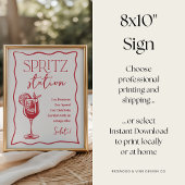 Dolce Vita Italian Spritz Station Drink Sign Poster