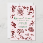 Dolce Vita | Italienische Probe Abendessen Einladu Einladung (Vorderseite)