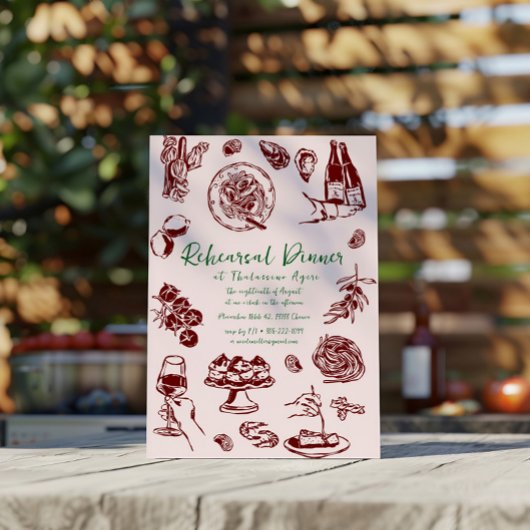 Dolce Vita | Italienische Probe Abendessen Einladu Einladung