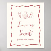 Dolce Vita Italienisches Brautparty Süße Leckereie Poster (Vorne)