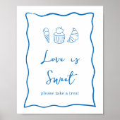 Dolce Vita Italienisches Brautparty Süße Leckereie Poster (Vorne)