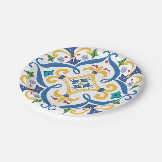 Dolce-Vita-Kartonteller Pappteller (Schrägansicht)