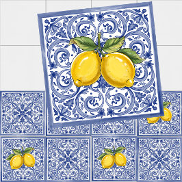 Dolce Vita Meditarrean Blue & Lemons italienische Fliese