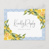 Dolce Vita - Mediterrane Hochzeit - RSVP Postcard Einladungspostkarte (Vorderseite)