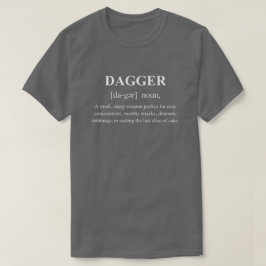 Dolch Funny RPG Waffendefinition mit weißem Text T-Shirt
