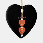 Dolch-und Herz-klassischer Keramikornament (Rechts)