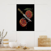 Dolchschwert und Blutorange Gothic Küche Poster (Küche)