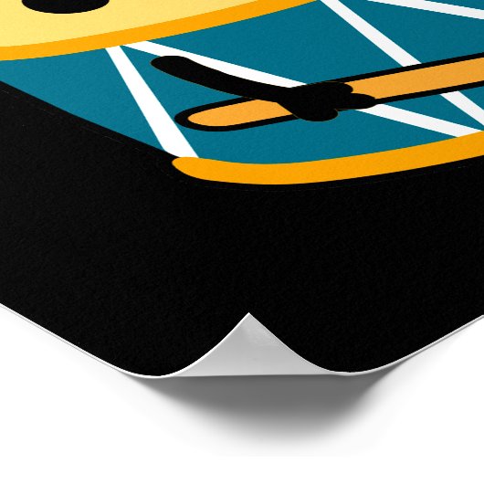 Doldrums Funny Sad Drummer Drum Pun Dark BG Poster (Ecke)