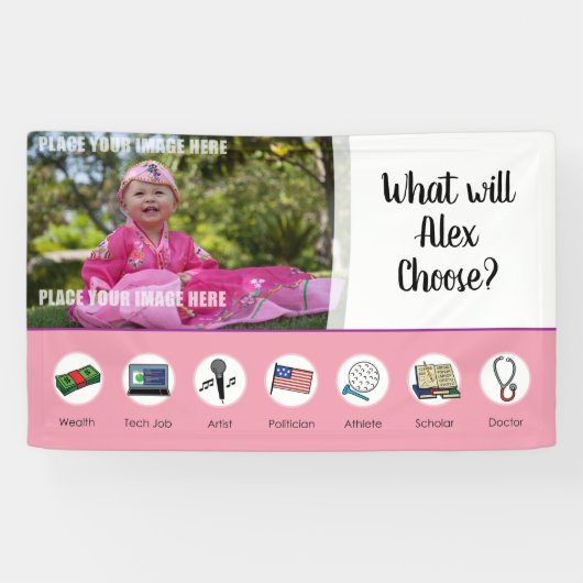 Doljabi Doljanchi Dol 1. erster Geburtstag Banner (Horizontal)