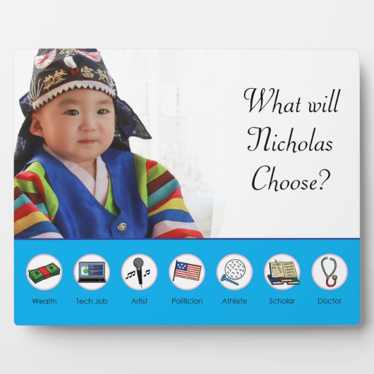 Doljabi Doljanchi Dol Koreanischer 1. Geburtstag Fotoplatte (Vorderseite)