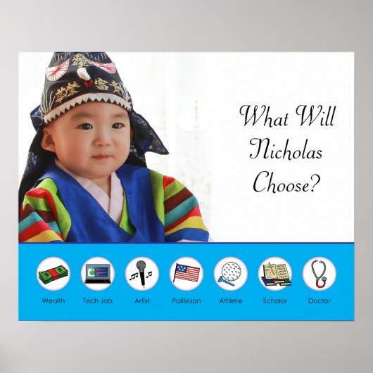 Doljabi Doljanchi Dol Koreanischer 1. Geburtstag Poster (Vorne)