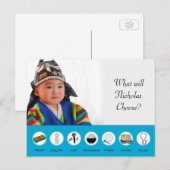 Doljabi Doljanchi Dol Koreanischer 1. Geburtstag Postkarte (Vorne/Hinten)