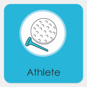 Doljabi Doljanchi erster Athlet Geburtstag Quadratischer Aufkleber