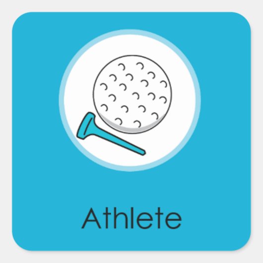 Doljabi Doljanchi erster Athlet Geburtstag Quadratischer Aufkleber (Vorderseite)