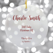 Doll Baby Christmas Elf Keramik Ornament