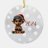 Doll Baby Christmas Elf Keramik Ornament (Vorne)
