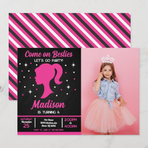 Doll Besties Fashion Party Foto Geburtstag  Einladung
