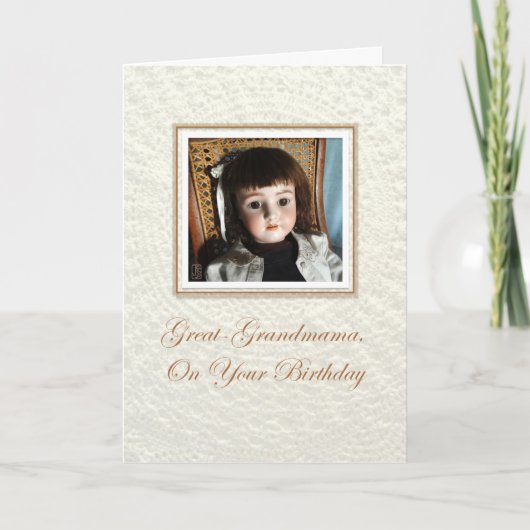 Doll Frances Great-Grandmama Birthday Karte (Vorderseite)