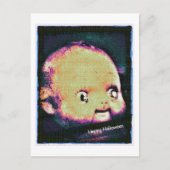 Doll Head 8 Bit Glitch Halloween Postkarte (Vorderseite)