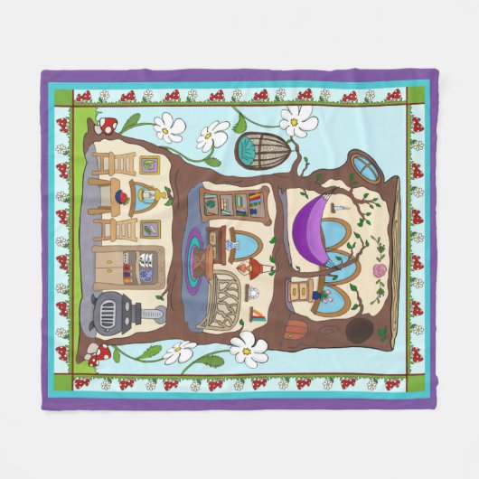 Doll House Blanket Fleecedecke (Vorderseite (Horizontal))