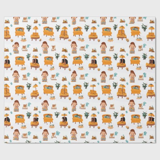 Doll House Geschenkpapier (Flach)