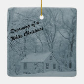 Doll House in Snow Storm Keramikornament (Rückseite)