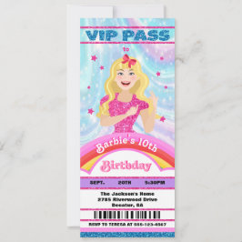 Doll Pink Glitzern Movie Star VIP Tickets Geburtst Einladung