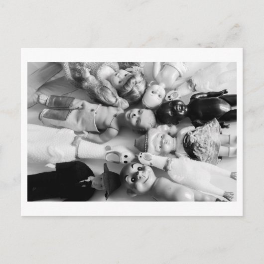 Doll Portrait - Plastic Dolls and Rubber Chickens Postkarte (Vorderseite)